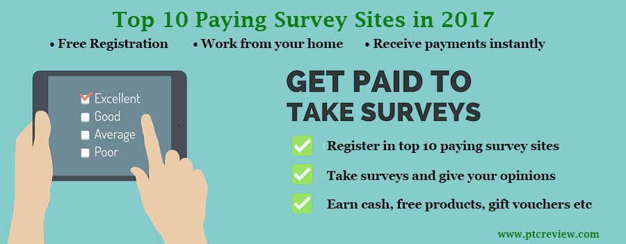 Top 10 Paying Online Surveys - Header
